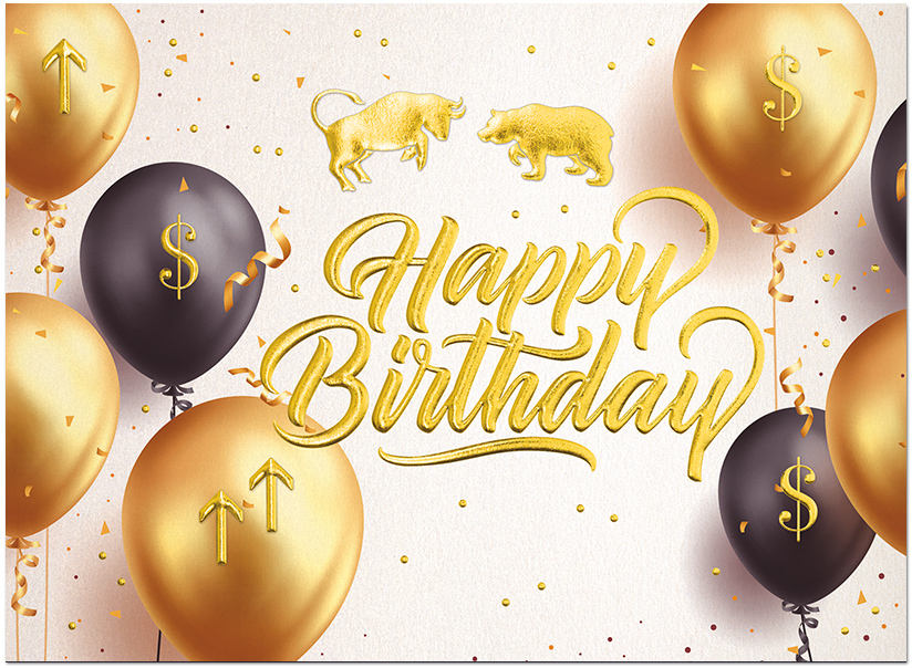 Wishing you a Happy Birthday and a successful year ahead. Financial Celebration A3401G-4W
